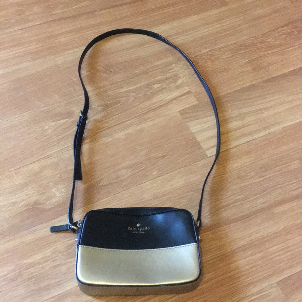 Kate Spade New York black and gold purse